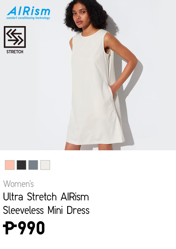 Women's Ultra Stretch Airism Sleeveless Dress with Quick-Drying
