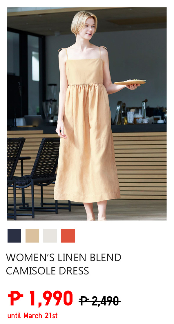 Linen Blend Camisole Dress