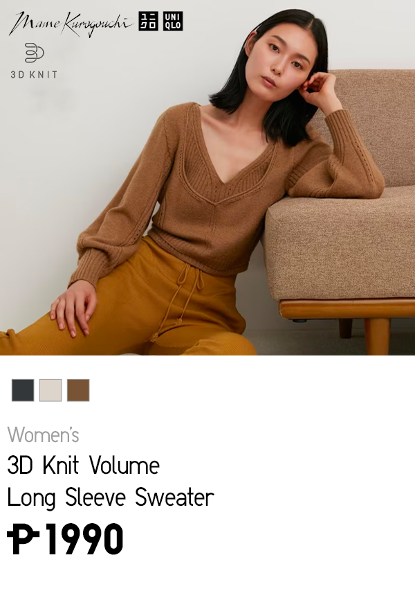 3D Knit Volume Long Sleeve Sweater