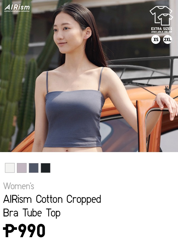 AIRism Cotton Cropped Bra Tube Top