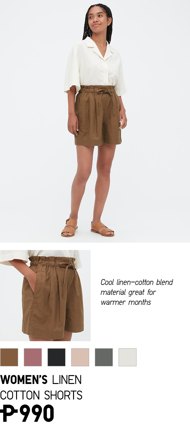 WOMEN'S LINEN COTTON SHORTS