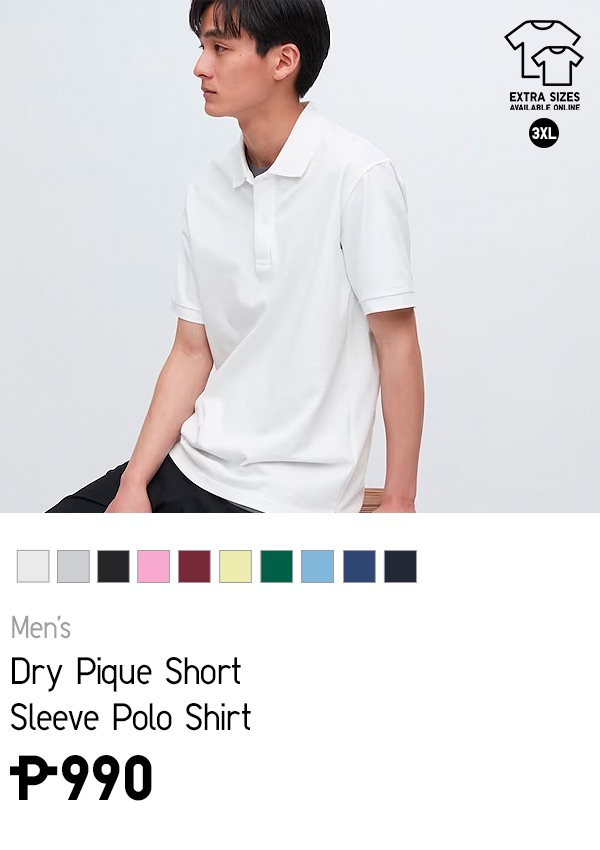 MEN'S AIRISM COTTON PIQUE POLO SHIRT